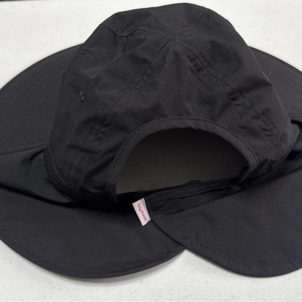Ponyflo Textile Workers Union Black Bucket Hat Rain Sun Sz M USA ( 0918 )